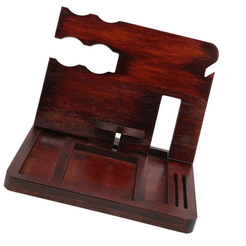 Wood Phone Docking Station Clear Texture Docking Station Organizer with
