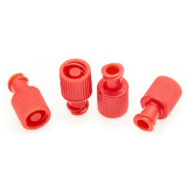 Dispense All - DMF Cap - Dual Male-female Luer Lock Cap, Non-sterile (Red, 50)