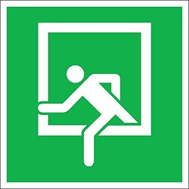 Format 4044589368355 – Emergency Exit Aluminium 200 x 200 mm