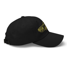 1969 Yellow Camaro SS Dad hat Muscle Car Line Art Cap for Classic Chevy Enthusiasts