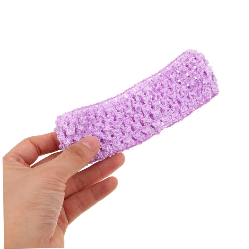 COLLBATH 30pcs Colorful Crochet Headbands High Elastic Soft Knitted Bandanas