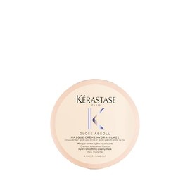 Kérastase Gloss Absolu Masque Crème Hydra-Glaze, Hair Mask for Shine and Smoothness, with Hyaluronic Acid and Glycolic Acid, Haircare For Thick, Frizz-prone Hair, 75 ml