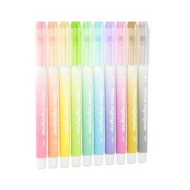 Glitter Highlighters, Shuttle Art 10 Sparkle Colors Chisel Tip Fluorescent Marke