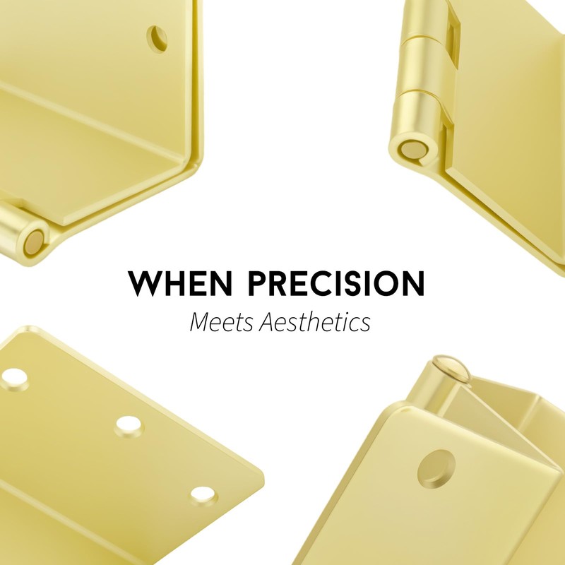 goldenwarm 6 Pack Gold Swing Clear Expandable Door Hinges, 3.5"