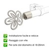 GIRASOLE HOME® 2 x 18-20mm Curtain Rod End Piece (Satin