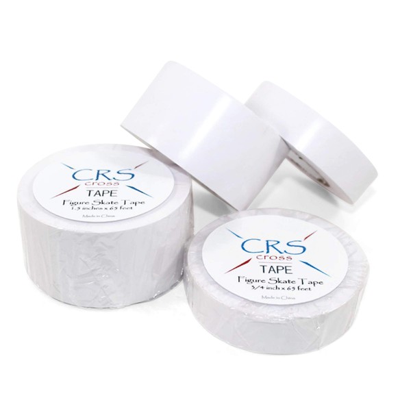 CRS Cross Figure Skate Tape - Longer 65 Foot roll to Protect Leather Figure Skating Boots Without Polish and Keep Laces tightened. Skate Tape Figure Skates (1.5 inch)