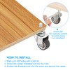 PATIKIL 2 Inch Stem Casters, 4 Pack Low Profile TPR