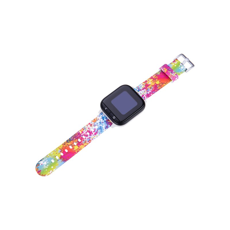 Compatible with Bark Watch Band, Soft Silicone Colorful Pattern Wristband