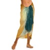 TOSKATOK Ladies Women's Colourful Ombre Summer Beach Sarongs Skirts Cover ups-Amber/Teal