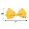 7 inch Canvas Hair Bow-Yellow