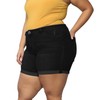 Sghenr Plus Size Women's Ripped Denim Jean Shorts High Waisted