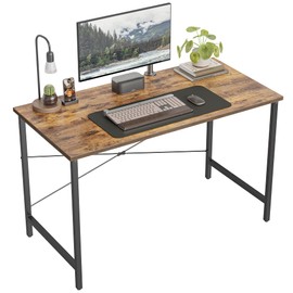 Cubiker Computer Desk, 47 inch Small Home Office Desk for Small Spaces, Modern Simple Style for Home, Office, Vintage Brown