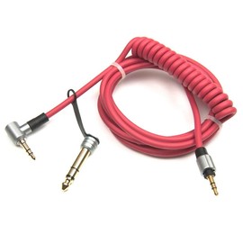 Replacement Extension Aux Auxiliary Audio Cord Cable Wire Compatible with Beats by Dr Dre Solo Pro/Detox Edition Headphones (Red)