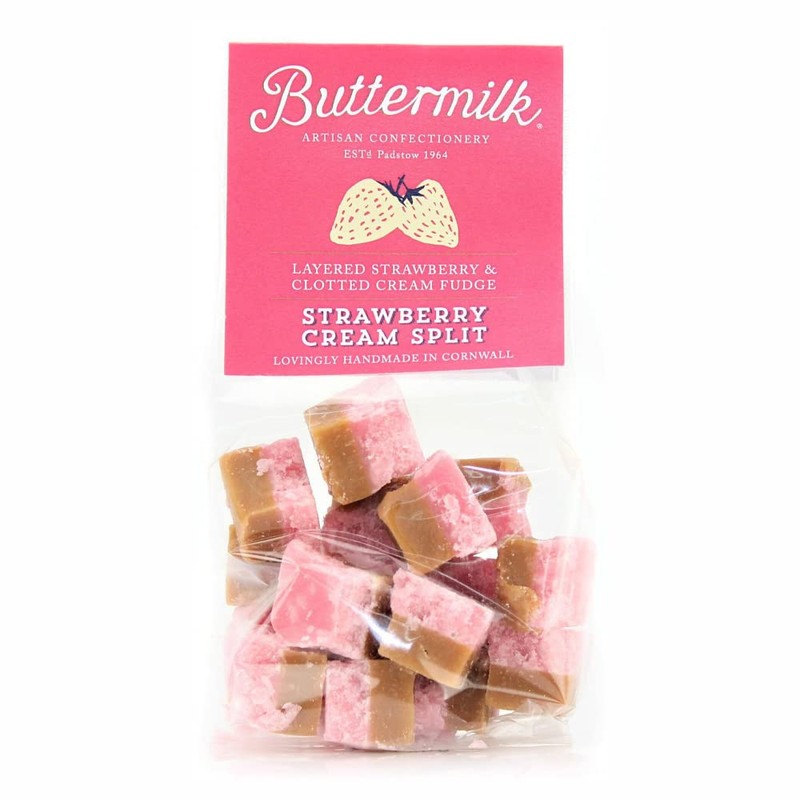 Buttermilk Strawberry Cream Split Fudge 175g - Pack of 2