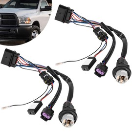 810003 Headlight Conversion Wiring Adapter Harness Assembly Kit for Ram 1500 2500 3500 2013-2018 with Factory Projector Headlights (2 Pack)