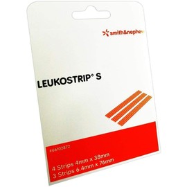 Leukos Trip S 4 x 4 mm and 3 x 6.4 mm Strips Clip Plaster, 7 pcs