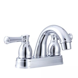 Dura Faucet DF-PL620L-CP RV Designer Two Handle Arc Spout Bathroom Faucet