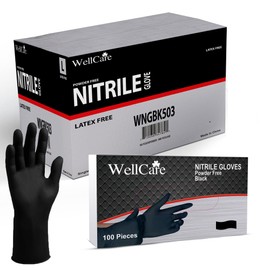 AMC Distributions Nitrile Gloves, XL Size, Black, 1000 Count