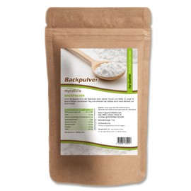 Mynatura Baking Powder, Fine Powder, Storage Bag, Baking Bread and Cakes, Fine Powder, Baking Ingredients, in a Bag (250 g)