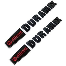 Yoaoo 2Pack OEM Allison Duramax Emblems Badges Compatible with Silverado Sierra 1500 2500Hd 3500Hd Hood Red Black