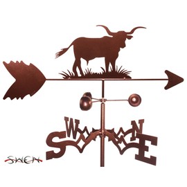 SWEN Products Long Horn Longhorn Bull Steer Cow Side Mount Weathervane ~New~