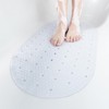 HITSLAM Oval Bath Mat Non Slip Anti Mould, 68 x