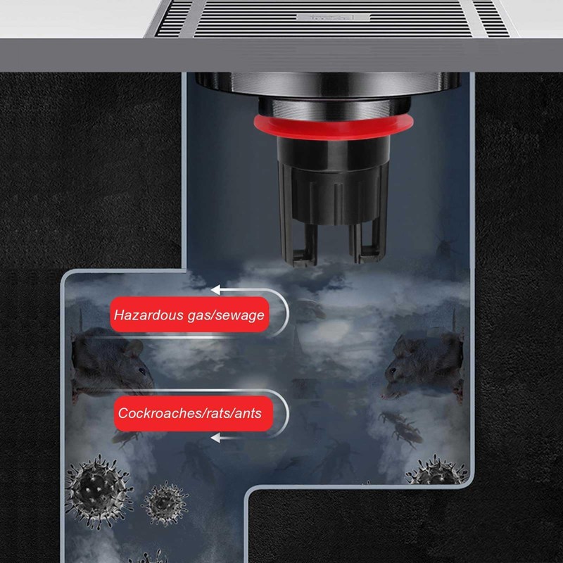 0XBIT Odor Proof Floor Drain, 2 Pieces Floor Drain Basement,