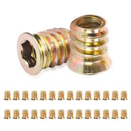 Threaded Inserts Nut Insert Nut Embedding Nut - Screw-In Sleeves Made of High-Quality Galvanised Carbon Steel, Corrosion Resistant (Pack of 30) (M5 x 10 mm)