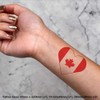 4 x 'Canada Flag Love Heart' Temporary Tattoos - Water