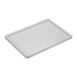 PATIKIL Microfiber Jewelry Display Tray 11.8"x8.7"x0.7" Flocked Vanity Tray Organizer Nightstand Organizer Jewelry Holder Showcase Vintage Jewelry Display for Room Decorative Gift,Grey