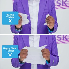 Happy Clean Cleaning Cloths Large – Pack of 70 – for Large Devices such as TV Screens and Whiteboards – High-Quality Cleaning Cloths