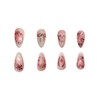 LYMCY Press on Nails, Love flower fake nails, pure handmade