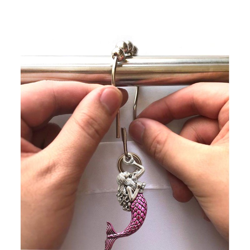 Sea Theme Shower Curtain Hooks - Decorative Shower Curtain Rings