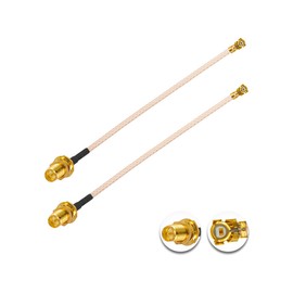 POBADY 2PCS U.FL IPEX to RP-SMA Female Low Loss Coaxial Cable 2" /5CM U.fl/IPEX RG178 Coaxial Pigtail Cable for Wireless Routers Mini PCIE Network Cards PCI Wi-Fi WAN Repeater