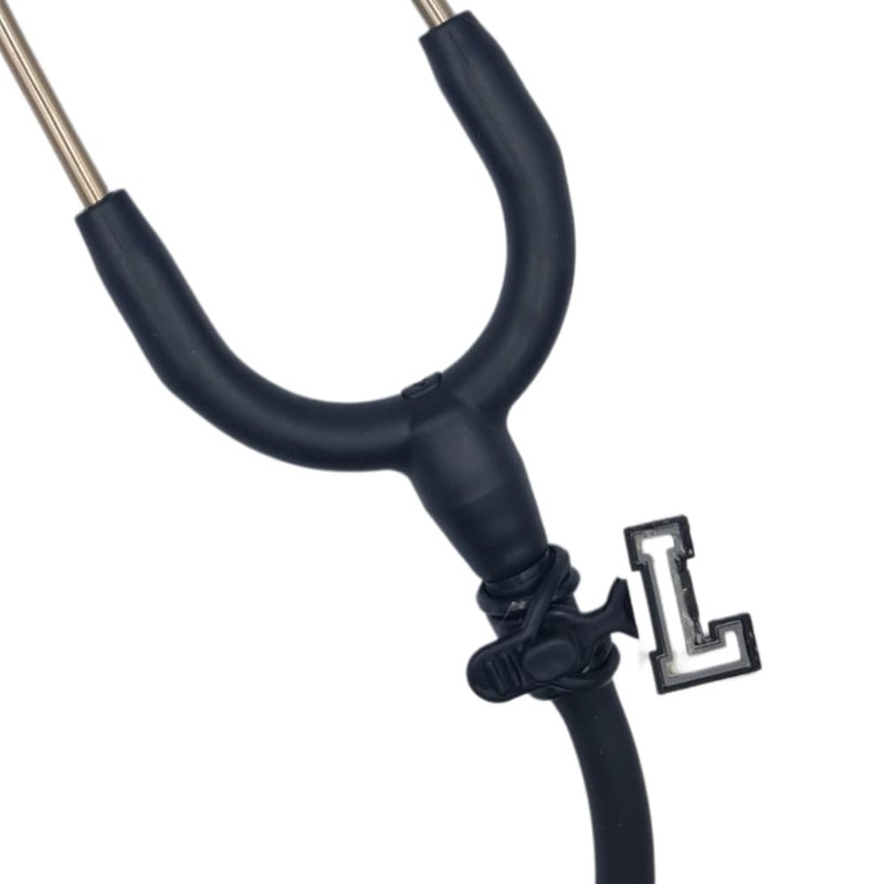 Stethoscope Charms - letter white L - Medical Gift