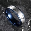 King Will 8mm Mens Black Tungsten Carbide Wedding Ring Triforce