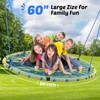 Trekassy 60" Large Spider Web Saucer Tree Swing for Kids