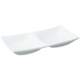 Tableware East Buffet Plate, 2-Piece Plate, 6.5 Inch (16.5 cm), White Divider