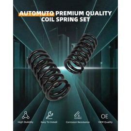 AUTOMUTO 2PCS Front Suspension Coil Spring Set Compatible with 1998-2005 for Chevy Blazer, 1997-2003 for Chevy S10, 1997-2003 for GMC Sonoma, 1997-2000 for Isuzu Hombre - Replace 80994 Coil Springs