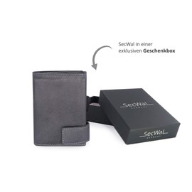 SecWal Zipped Coin Holder Sw1vintage-30, Grey vintage