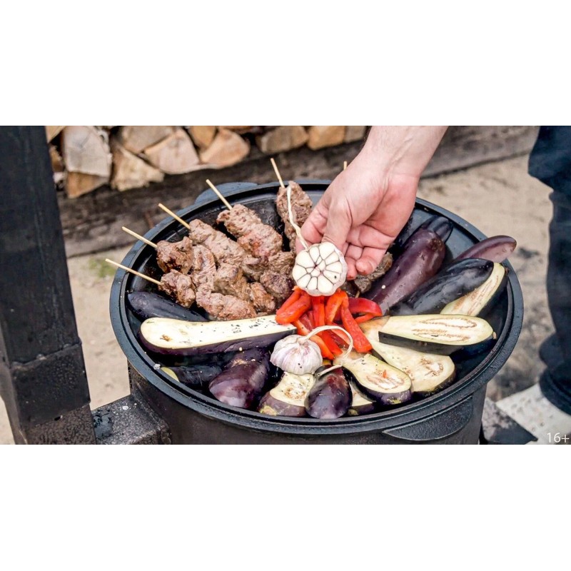 MangalGrills Traditional Cast Iron Uzbek Kazan Saj Discada Disk Campfire