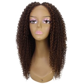 LUXLUXE Serenity Curly Ringlet 22 in Long Lace Front Wig, Heat Resistant Fibers, 20+ Shades of Natural, Dip Dyed, & Blended Colors
