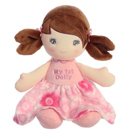 Aurora® Elegant My First Dolly Baby Stuffed Doll - Imaginative Play - Stylish Companions - Brunette 12 Inches