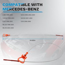 E-Vniko Engine Oil Dipstick Rod Compatible with C280 CLK320 E320 ML320 ML350 Replacement Oil Level Indicator Dip Stick 1120100372