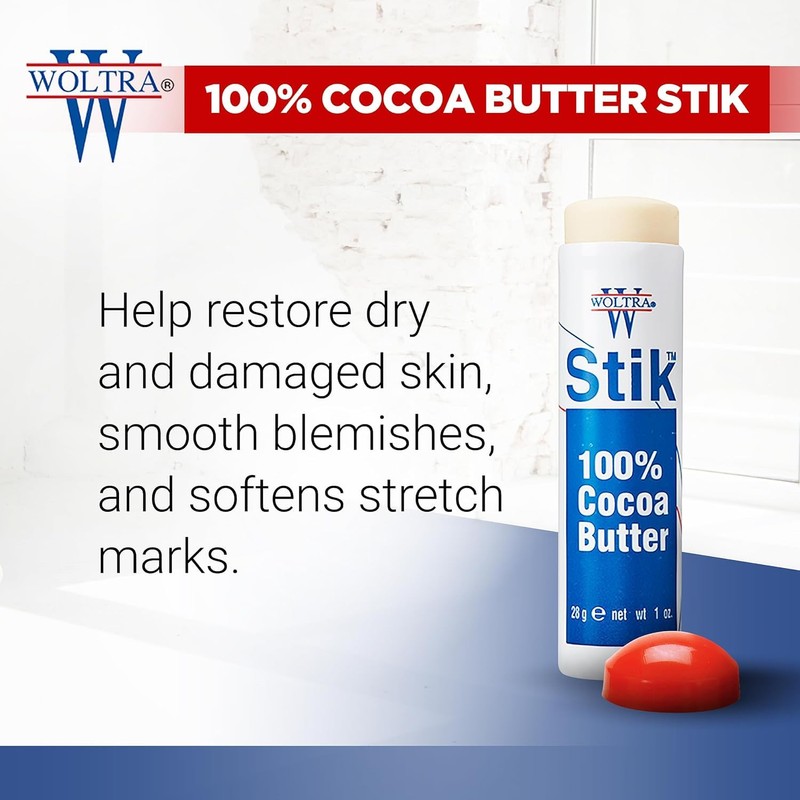 Woltra Stik 100% Cocoa Butter, 1-Ounce (Pack of 6)