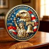 American Commemorative Coin 250th Anniversary Coin, 1776-2026 Eagle Bell Statue