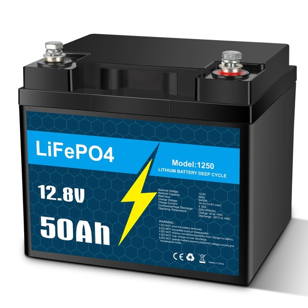 KUNLUN 12V 50Ah LiFePO4 Battery Perfect for Trolling Motors, Marine,