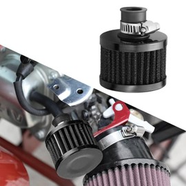 WINUERK Breather Filter, Air Filter Valve Cover Breather, 12mm Mini Air Filter Vent Crankcase Breather, Air Filter Cold Air Intake Filter Breather, Car Accessories Universal for Car, Motorcycle