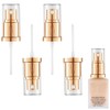 4 Packs Foundation Pump Replacement Gold Cosmetic Liquid Pump Plastic