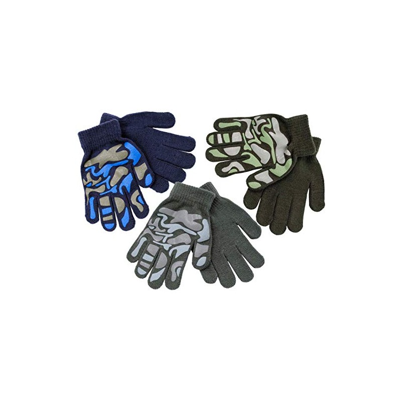RJM Kids Grippy Camouflage Design Magic Gloves 3 Pack Multi